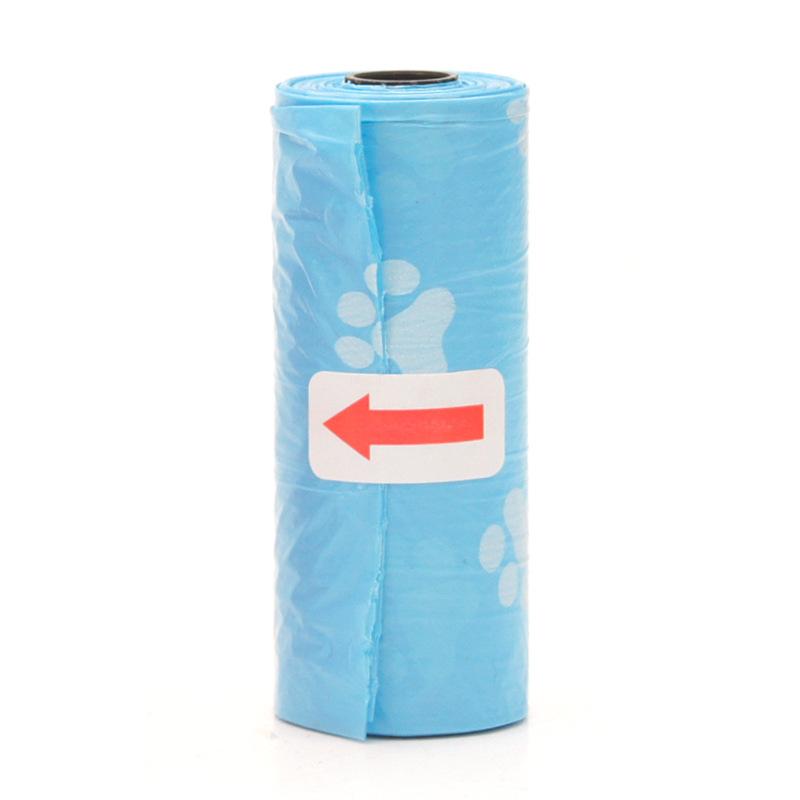 1 Roll Dog Poop Bag Pet Supply Litter Bag Printing Cat Dog Poop Biodegradable Bag Outdoor Home Clean Refill Garbage Bag