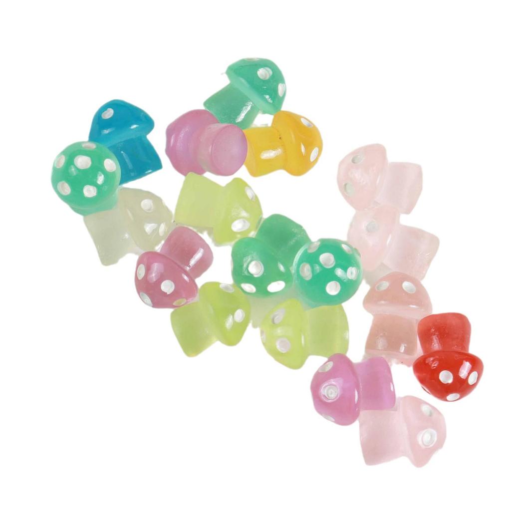 Mini Transparent Mushroom Ornaments for Moss Gardens and Balcony Potted Plants