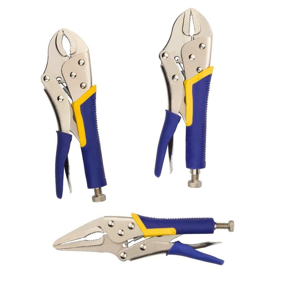 Heavy-Duty Locking Pliers Metal Round Nose Pliers Durable Clamp Pliers  Mechanical Repair