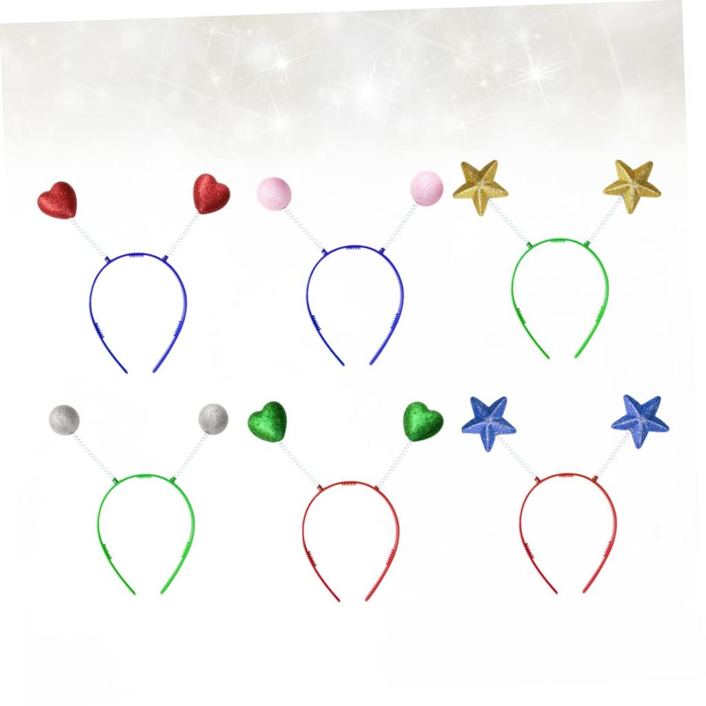 BESTOYARD 12pcs Antenna Costume Accessories Star Head Boppers Alien Headband Novelty Headband Bopper Headband Star Headpiece