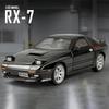 Initial D JDM Mazda RX-7 FC3S Supercar Simulation Diecast & Toy Vehicles Sounds & Light Pull Back Car 1:32 Alloy Model