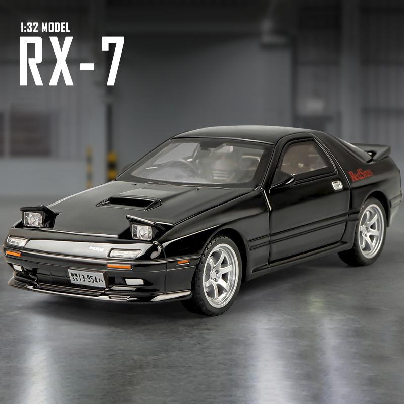 

Initial D JDM Mazda RX-7 FC3S Суперкар Симуляция Литой и Игрушечный Транспорт Звуки и Свет Машина с Откатом 1:Модель из сплава 32