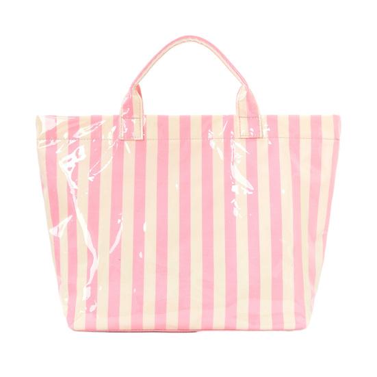 Glossy Striped Tote Waterproof Bag PVC Handbag Large Capacity Stylish Checkered Leopard B