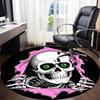 1pc Skull, Ripper Carpet, Round Non Slip Durable Large Size Office Carpet, Suitable for Office