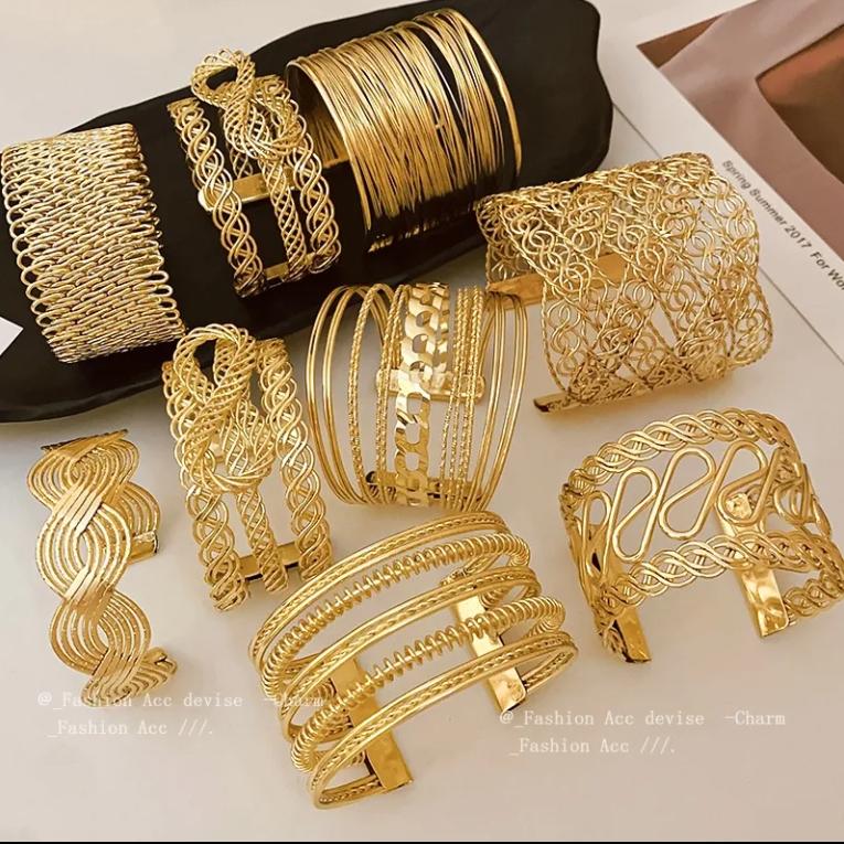 

Простой металлический открытый браслет в холодном стиле, преувеличенный высококачественный браслет, персонализированные, универсальные, легкие, роскошные аксессуары для рук