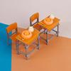 1 Satz 1:12 Puppenhauszubehör Miniatur Schreibtische Stühle Modell Klassenzimmer Dekoration Spielzeug Essen Geschirr Ornament