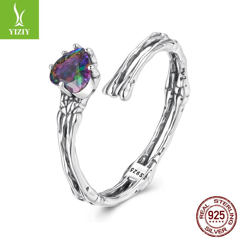 Halloween Skull Hand Open Ring Dark Wind Love S925 Sterling Silver Ring Jewelry