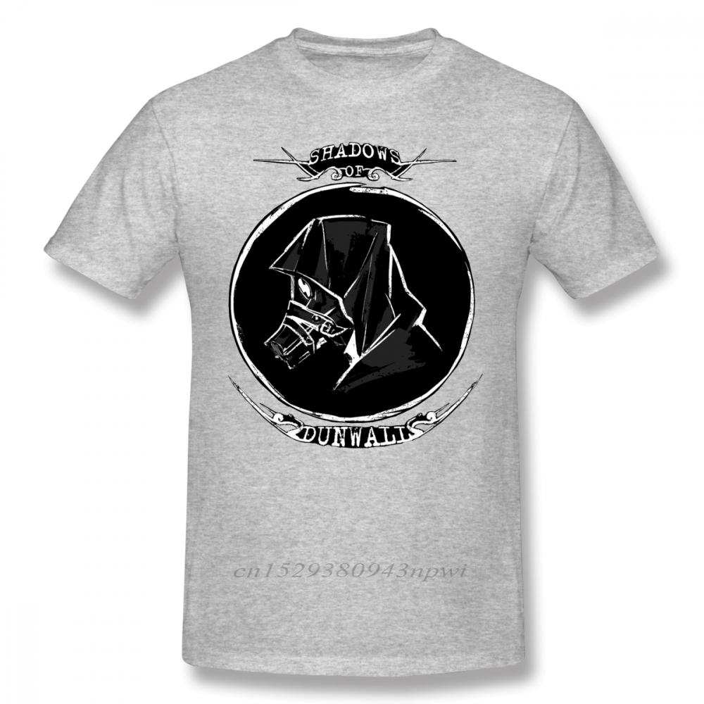 Dishonored T Shirt Black Shadows TShirt Short Sleeve Printed Tee Shirt Mens Cute Beach 100 Cotton Tshirt