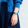 CalmTick Women's Watch Japanese Movement 3-Year Battery Life 30m Water Resistant Date Display Stainless Steel Case 32mm Slim Compact Blue
