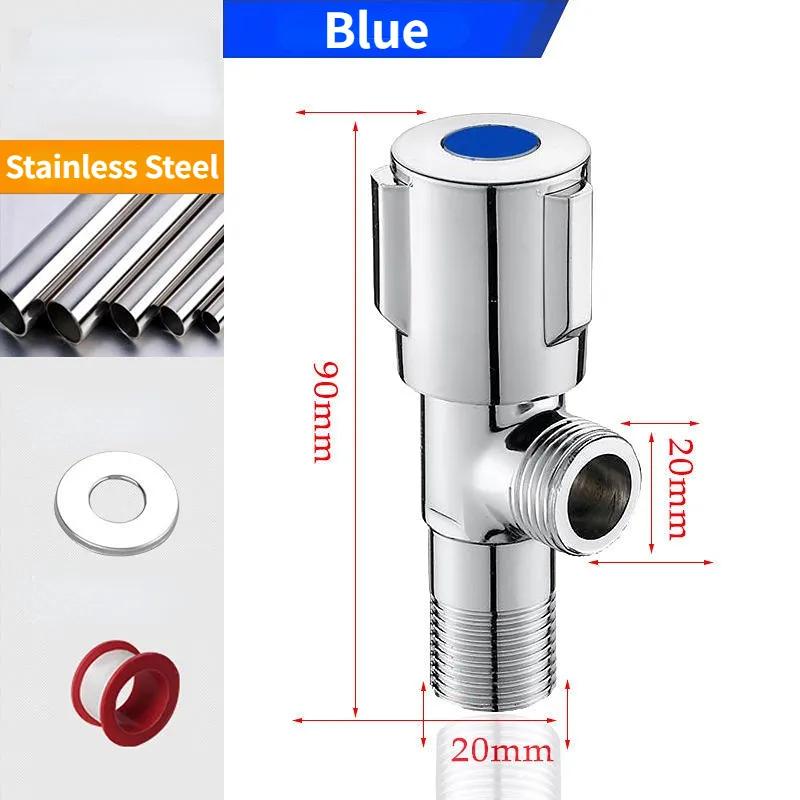 Stainless Steel Hot Cold Inlet Valve Bathroom Faucet Stop Valve Kitchen Sink Basin Triangle Valve Water Pressure Regulator