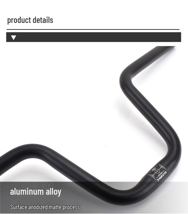 Retro M-Shaped Aluminum Alloy Folding Bicycle Handlebar, 25.4mm, Small Swallow Design, Heightened 412 Modified