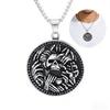Popular Diablo Gothic Skull Hand Embossed Pendant Jewelry Vintage Stainless Steel Punk Heavy Metal Necklace