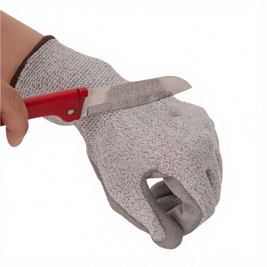 YOUGAIN YG Safety Dipped PU Coated Anti-Cut EN388 C Level 5 HPPE Cut Resistant Tear-Resistant Abrasion-Resistant Palm Gloves (Gray,M) серый