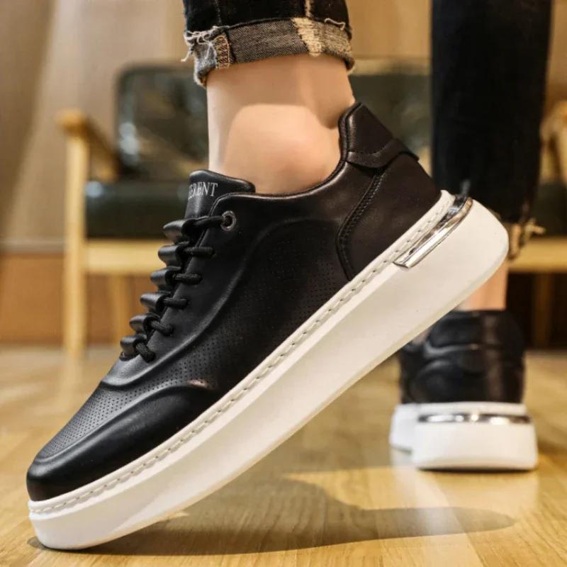 Men Casual Sneakers Trend Mesh Breathable Lightweight Walking Men Vulcanized Shoes Thick Sole Non-slip Footwear Tenis Masculino