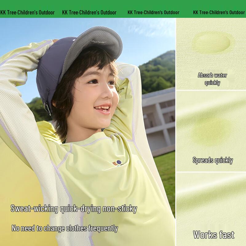 Kocotreekk Kids' UPF50+ Cooling Breathable Color-Block Long Sleeve Sun Protection T-Shirt