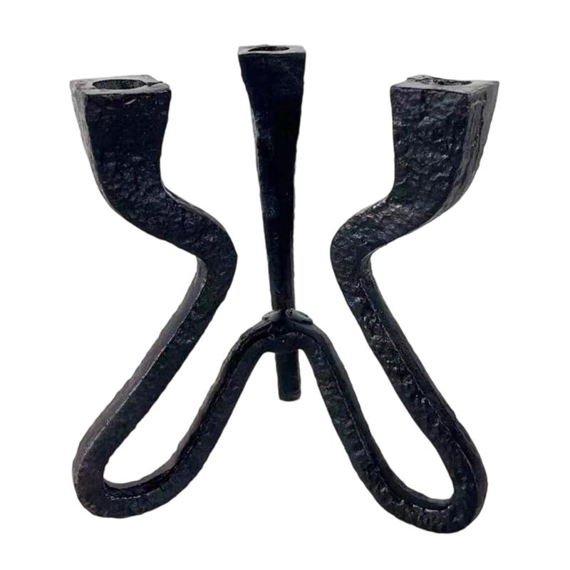 Decorative Candle Stands Iron Taper Candle Holders Candelabra Retro Candlestick Holders for Wedding,Table Centerpieces чёрный