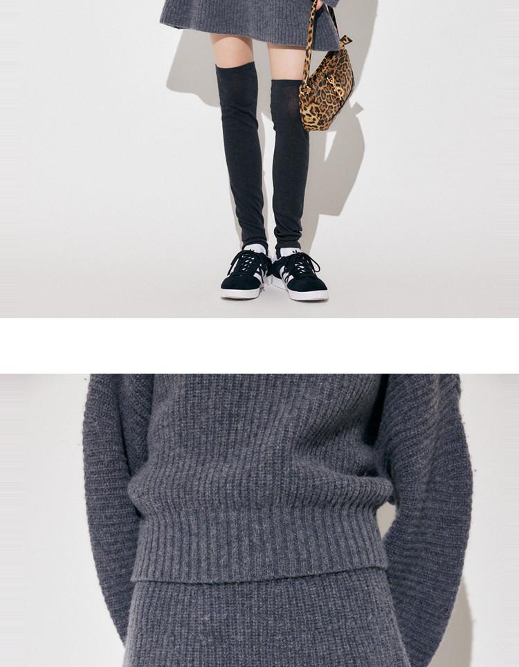 MOUS * Y Rich Family Qianjin Sensation Pure Short Plush Pure Wool Knitted Skirt for Women
