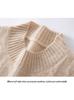 Autumn-Winter Cashmere Double-Strand Thickened Half-High Collar Cable Knit Pullover Sweater