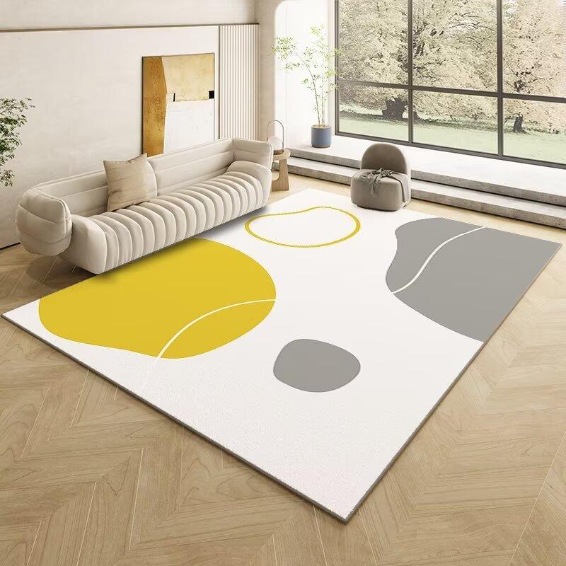 

Modern Geometric Soft Carpet Living Room Decor Kitchen Rugs Office Coffee Table Bedroom Study Easy Cleaning Floor Mat Non-slip 60x90cm