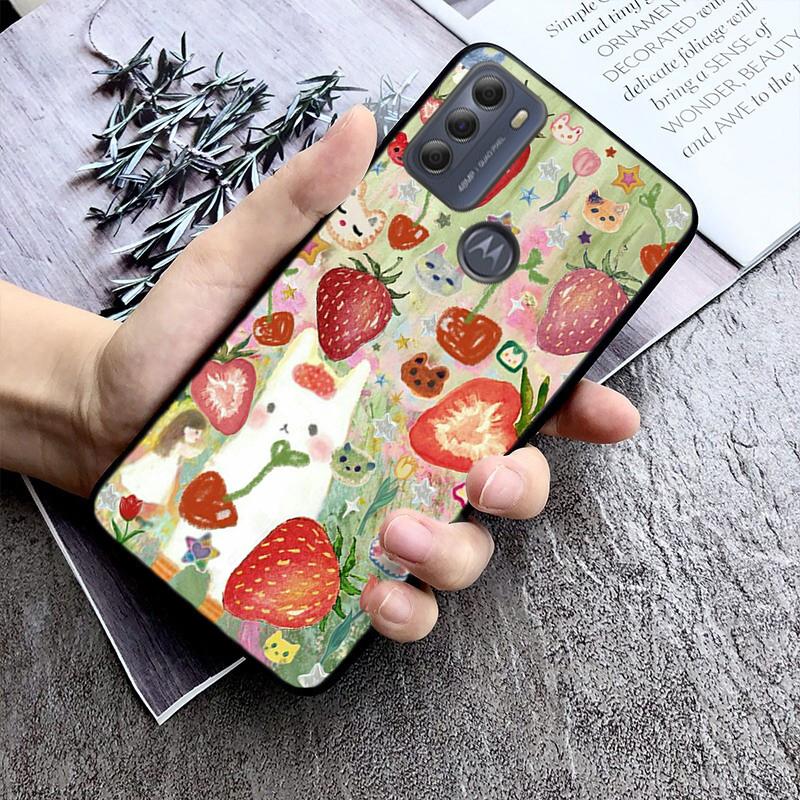 cat art aesthetic Phone Case For Moto G86 G85 G75 G15 G05 G56 G72 G53 G54 G84 G60 G31 G32 G24 G 5G G Play