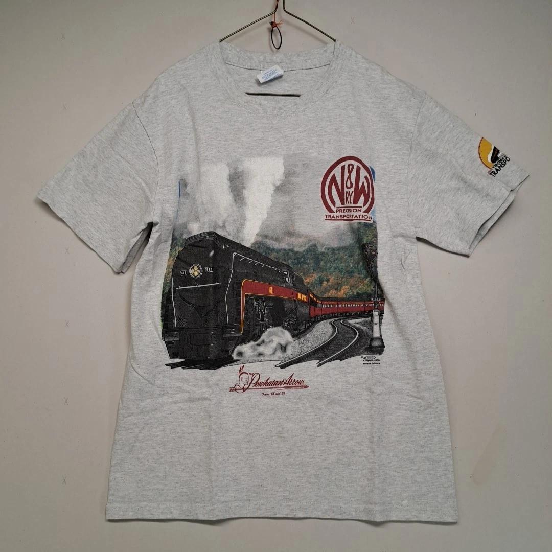 

Vintage Powhatan Arrow N&W Railway Train T-Shirt Youth Large Gray S