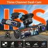3.16" Triple Lens Dash Cam for Taxi & Commercial Vehicles - 3-Way Front/Interior/Rear Loop Recording
