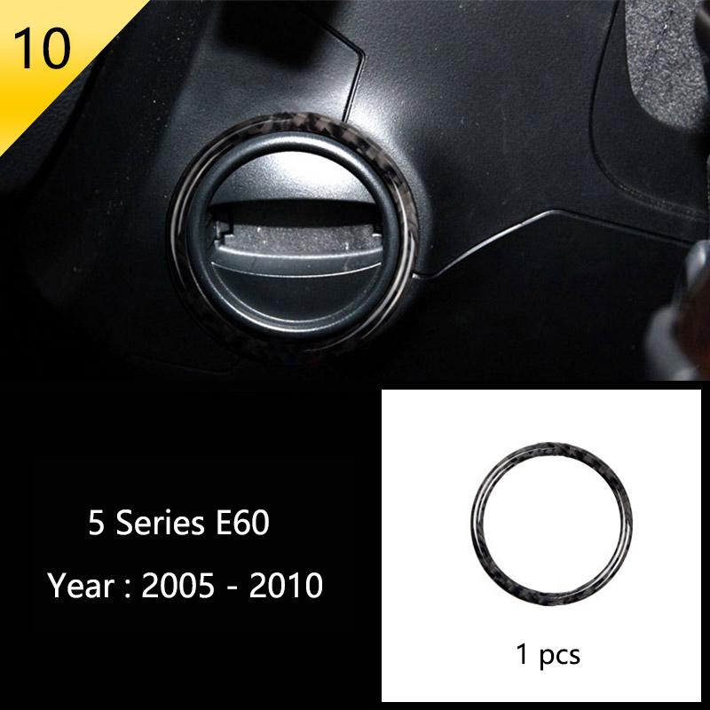 Carbon Fiber For BMW 5 Series E60 Car Inner Gearshift Air Conditioning CD Panel Door Armrest Decorative Cover Trim Car Sticker