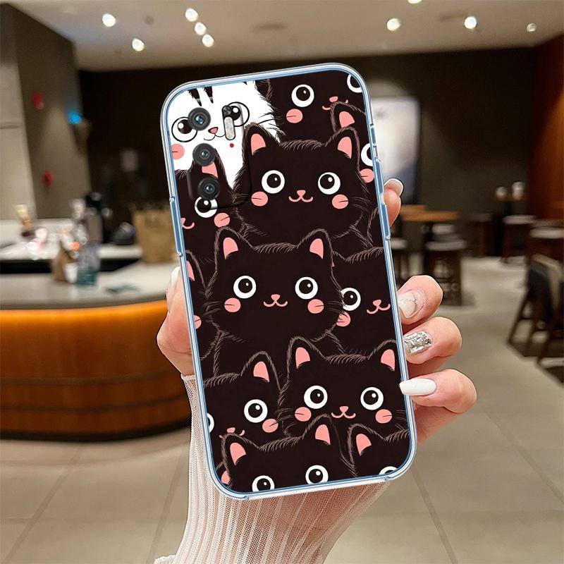 UP20 Cat Kitten Meow Transparent Phone Case for Samsung Galaxy A04 A04S A14 A23 A34 A54 M23 M33 M52 M53