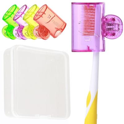 Toothbrush Head Storage Clip Toothbrush Protective Cap Plastic Portable Toothbrush Box