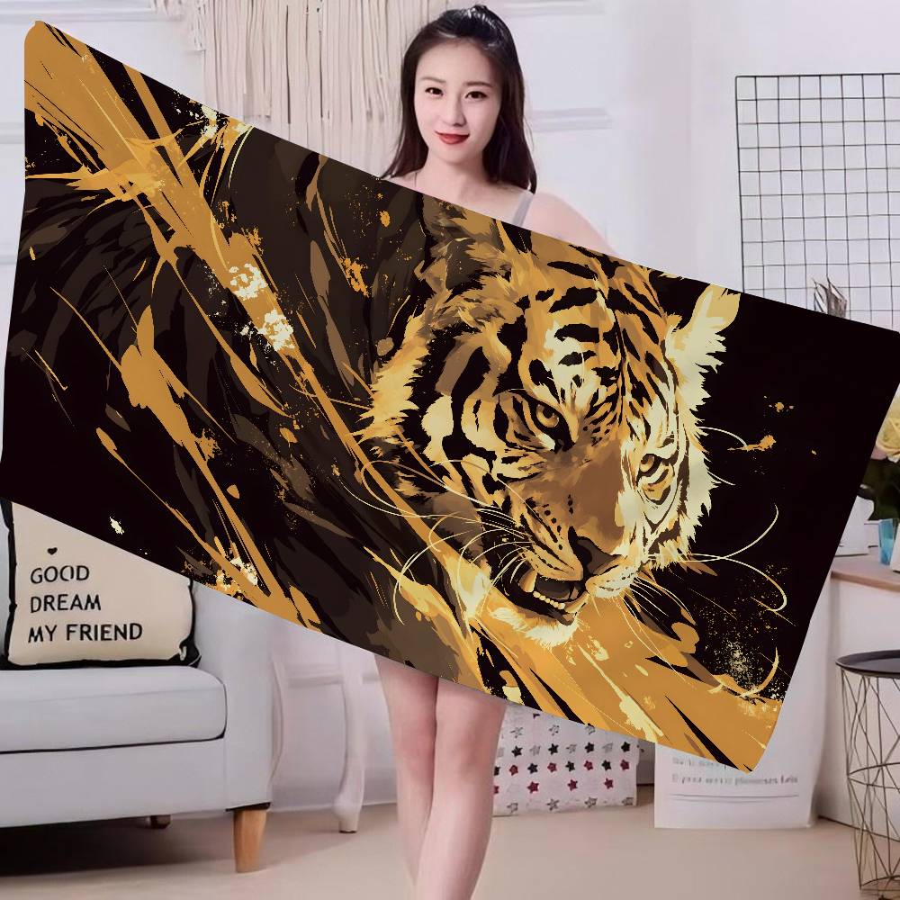 Tiger Pattern Big Microfiber Beach Towels Quick Dry Towel Sand Beach Towels Pool Towel For Travel Swim Pool Yoga