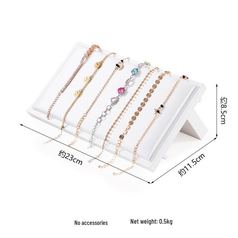 White Jewelry Display Stand for Bracelets, Rings, and Necklaces