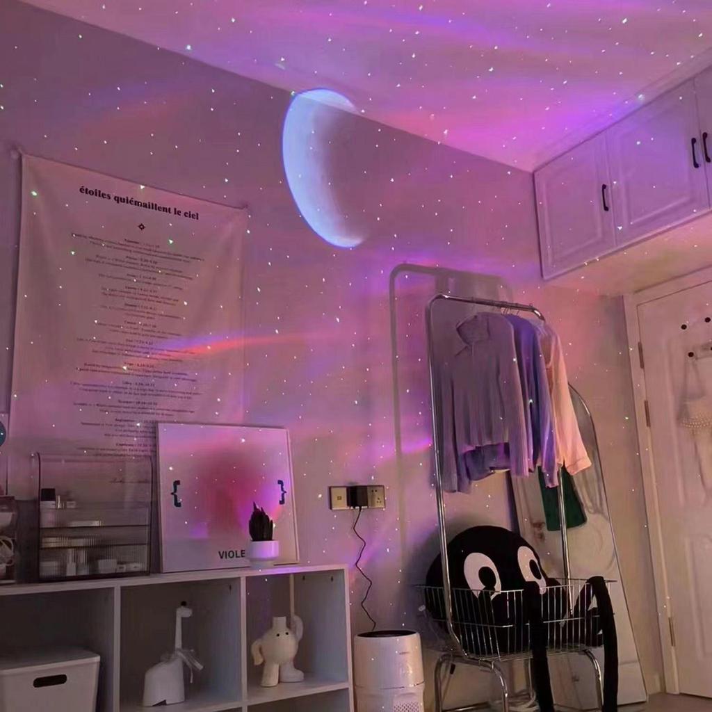 Moon Bluetooth Speaker with Laser Night Light - Rechargeable Model, Perfect Kid's Gift for Creating an Enchanting Atmosphere