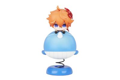 Genshin Impact Tartaglia Chibi personažas Sūpuojamas stovas PVC ABS Dažyta paruošta figūrėlė &