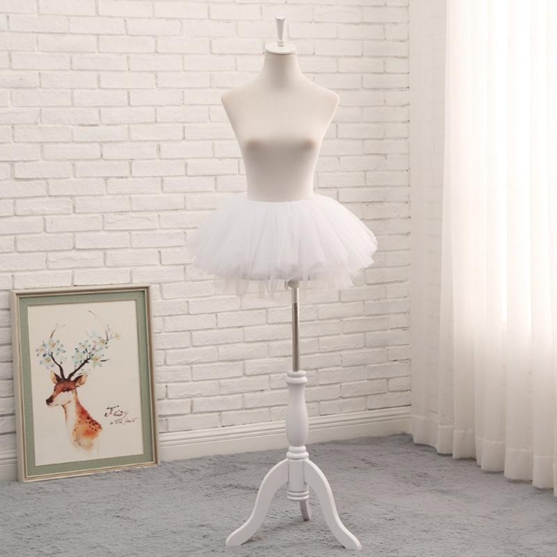 Jupe Courte Tutu Danse Ballet Bulle Vintage Superposée Plissée Couleur Unie Tulle Jupon Cosplay Fête Costume