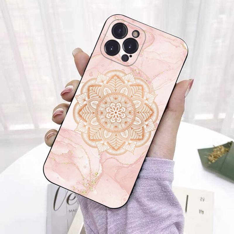 Mandala Chakra Yoga Etui na telefon Silikonowe Miękkie Do iPhone'a 14 13 12 11 Pro Mini XS MAX 8 7 6 Plus X 2020 XR Shell
