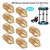 10 Stück MK8 Extruderdüse für 3D-Drucker 1,75 mm 0,6 mm Messing