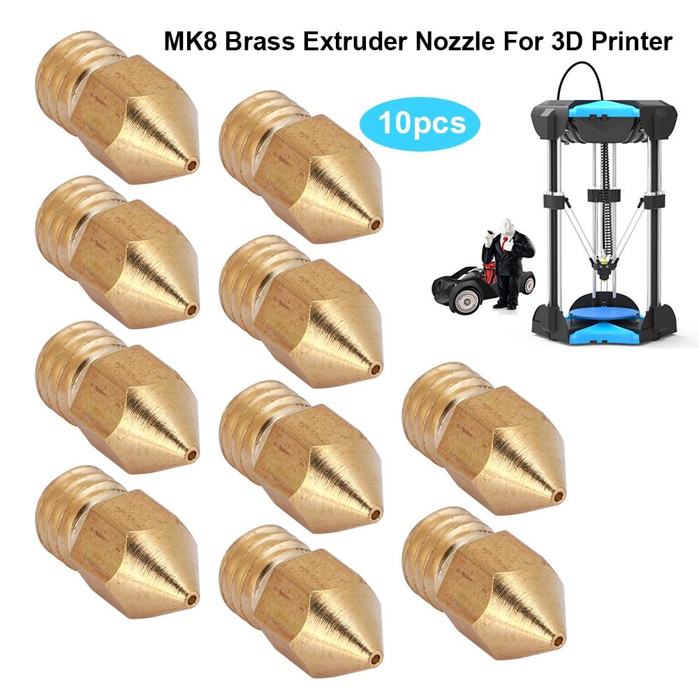 10 buc Duze Extruder MK8 pentru Imprimantă 3D 1,75mm0,6mm Alamă