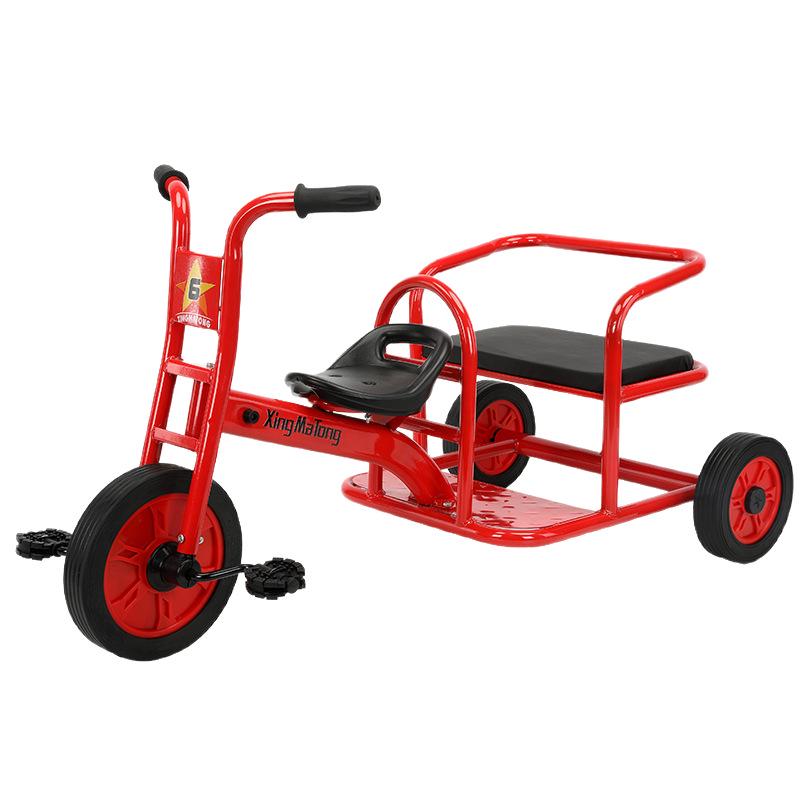 Dual Seat Swivel Tricycle for Toddlers: Indoor/Outdoor Pedal Bike for Early Education