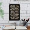 2D Flat, 1pc "If You Are Determined To Learn No One Can Stop You" Aluminium Sign - 8"x12" Vintage Motivational Decor, Perfect for Office & Classroom