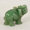 Desk Decor Figurine Green Hand Carved Aventurine Carved Elephant Elephant Statue  Stone