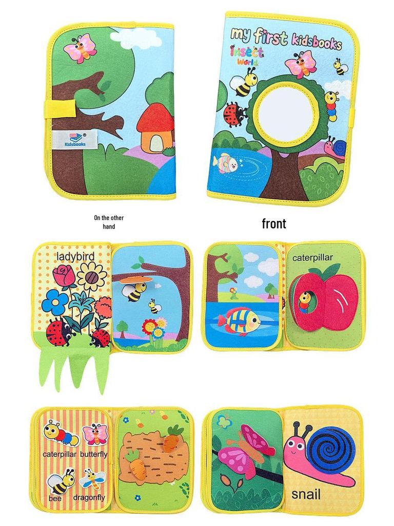 Montessori Baby Quiet Cloth Book: Tearable, Velcro, Calming Early Education Toy for Infants & Toddlers