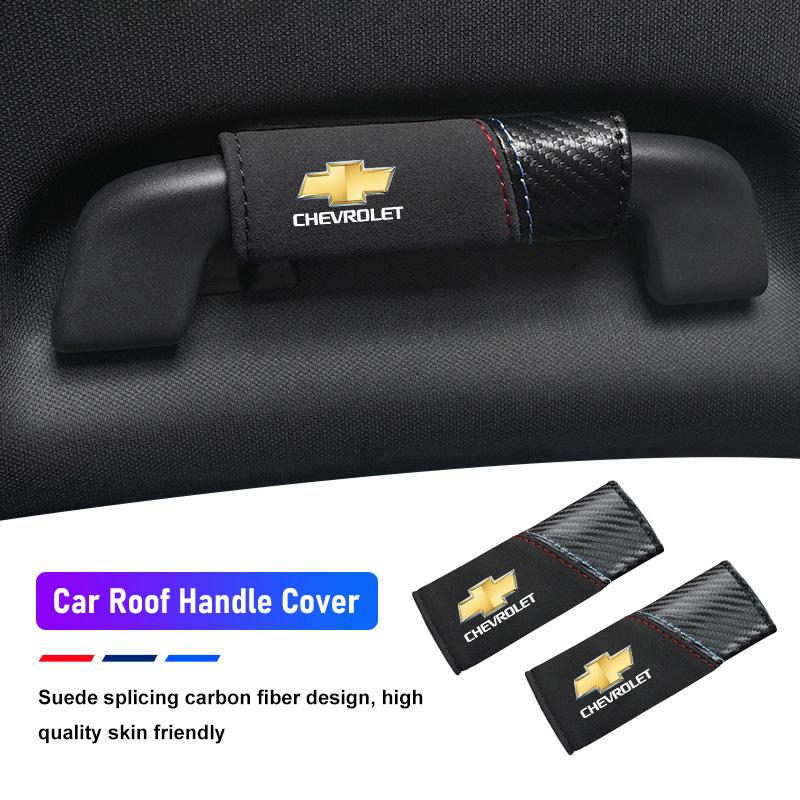 2 Stück Leder Auto Dach Armlehnenabdeckung Auto Türgriff Abdeckung für Chevrolet Corvette Montana TrailBlazer Silverado Traverse