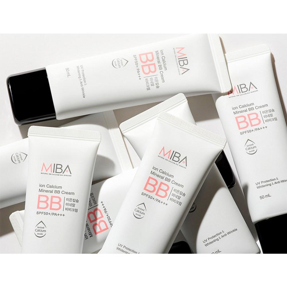 Miba Ionowy Mineralny Krem BB z Wapniem SPF50+ PA+++ 50ml, 3 sztuki