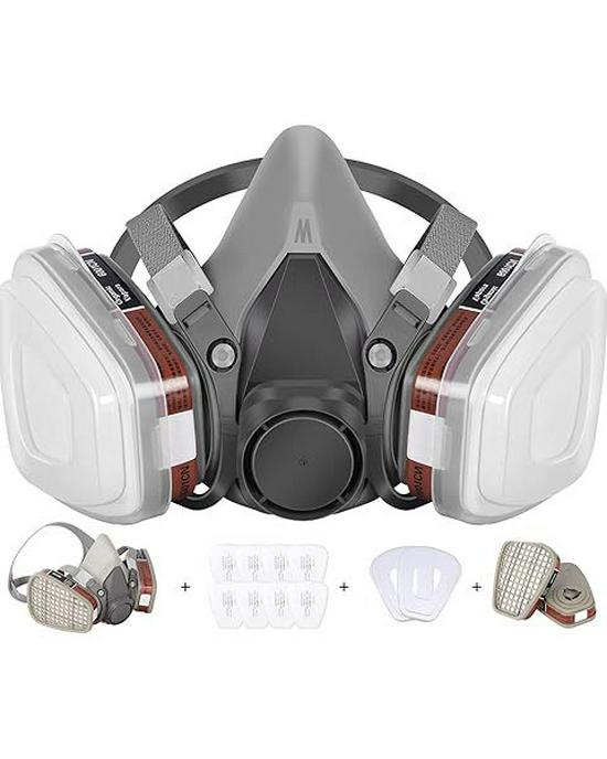 Toxic Smoke Half-Face Mask for Pesticide, Spray Paint, Chemical, Dustproof, and Firefighting Protection