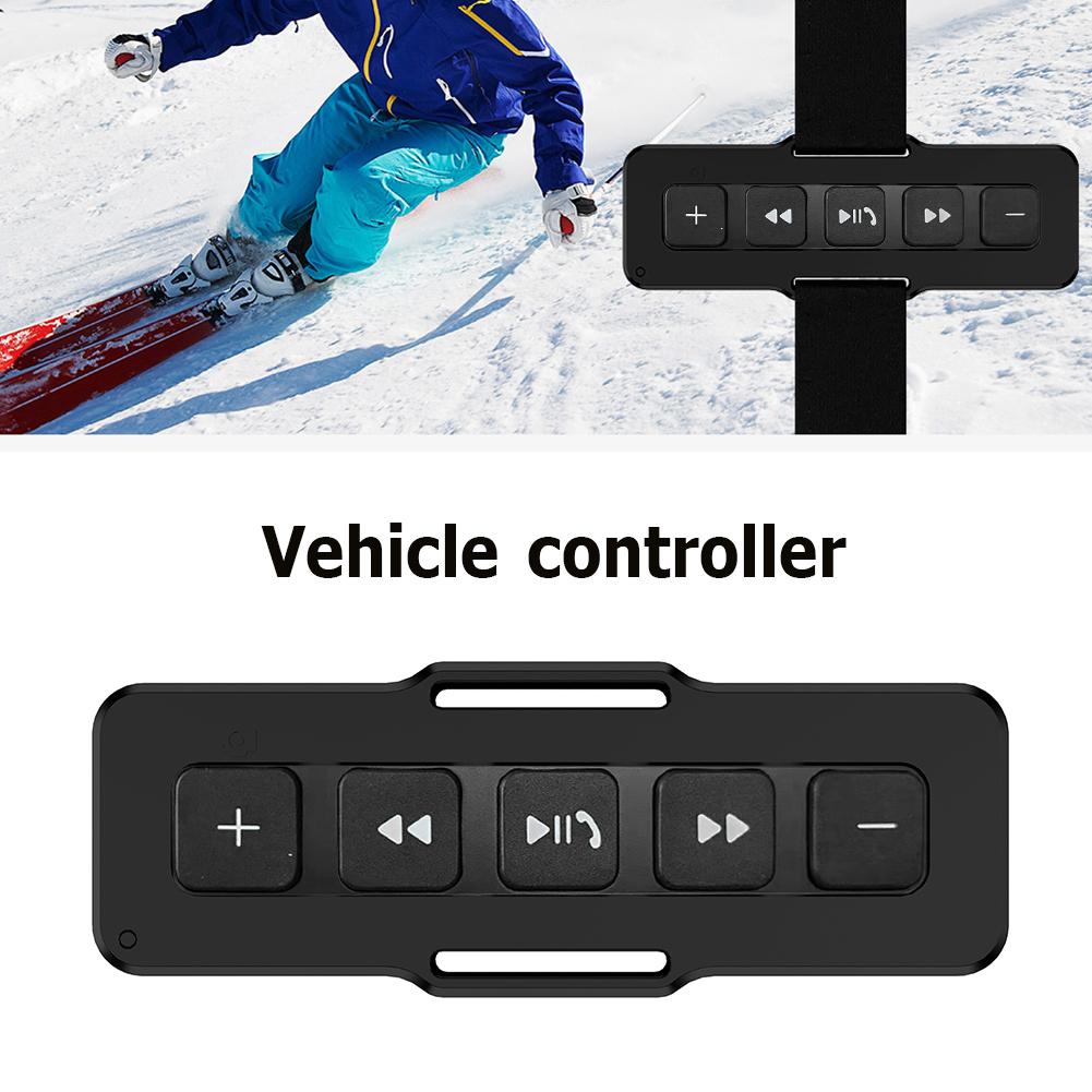 Motorcycle/Bike Handlebar Media Controller Bluetooth-Compatible 5.0 5 Keys Remote Controller 450mAh Battery Car DVD Music Player