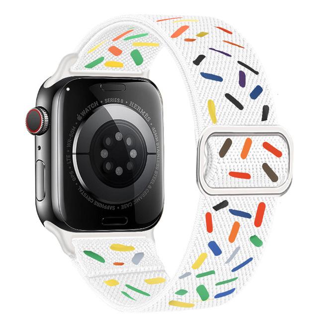 Elastische Nylonband voor Apple watch 10 band 44mm 40mm 49mm 45mm 41mm 46mm correas armband iWatch serie 3 5 6 se 7 8 9 ultra 2