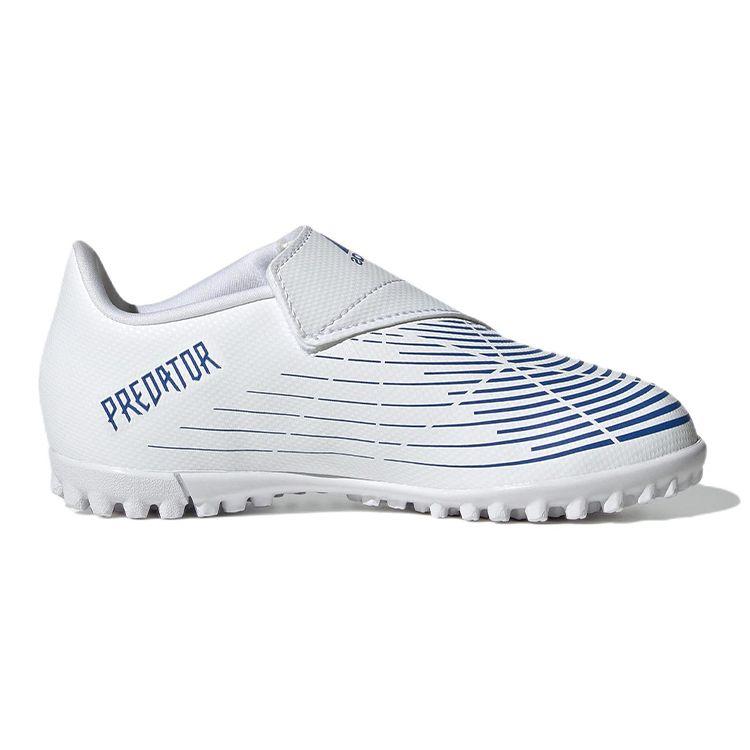 Adidas Edge.4 Vel Tf Durable Low-Top Soccer Shoes Kids Soccer Shoes White Blue GZ7198