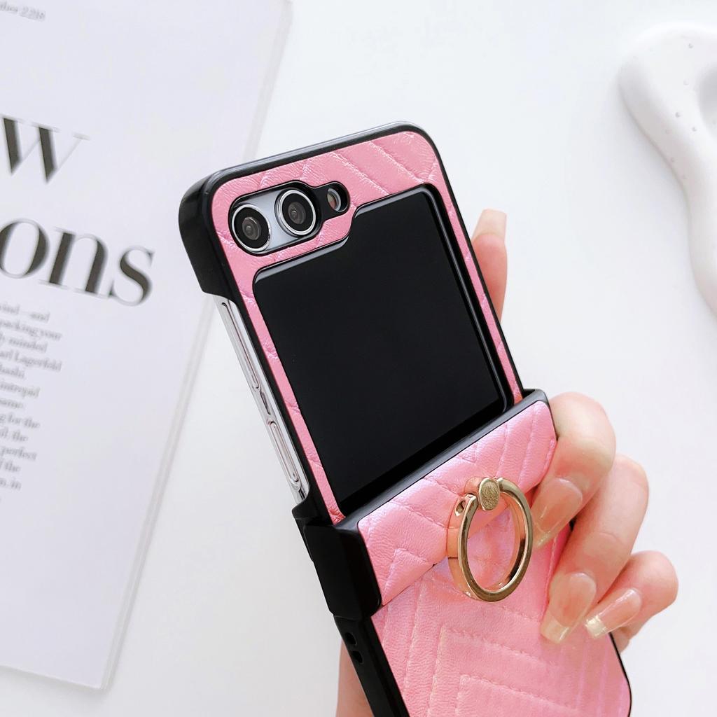 Suitable for Samsung Z Flip5 mobile phone case P50 Pocket diamond braided ring anti-drop case n2 flip