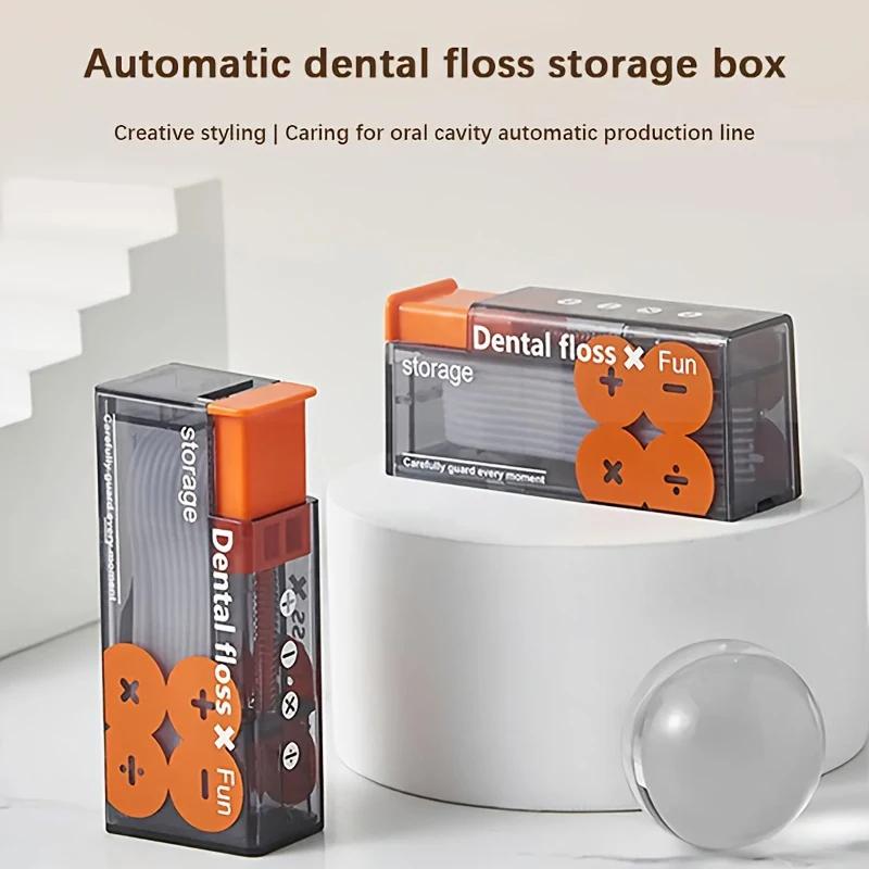 1Pc Oral Dental Tooth Pick Interdental Brush with Portable Case Automatic Dental Floss Dispenser Oral Hygiene Care Floss Pick Teeth Pick