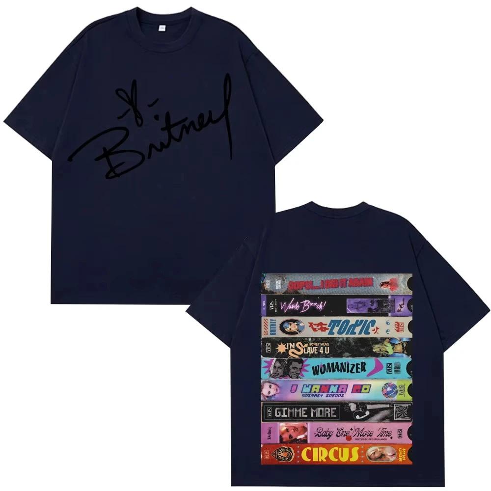 2026 Free Style Britney Spears Grafica Estate Magliette Coppia Uomo Donna Abbigliamento Maglietta Vintage Casual Classica T-shirt Cotone Streetwear